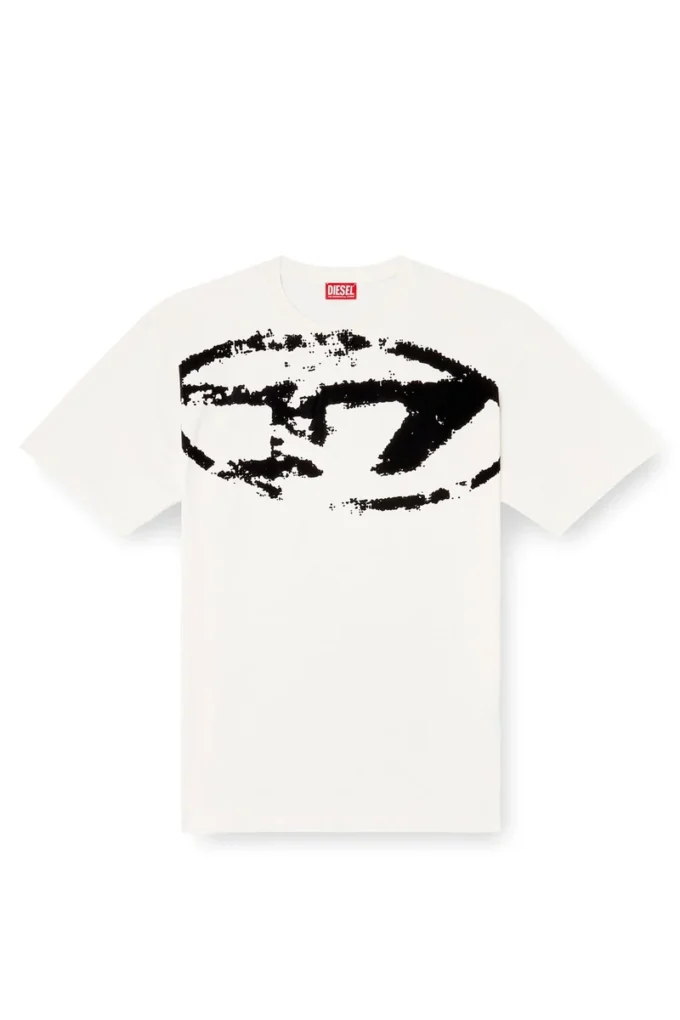 t-boxt-n14 T-Shirt mit Distressed-Flock-Logo t-boxt-n14 T-Shirt mit Distressed-Flock-Logo