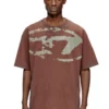 t-boxt-n14 T-Shirt mit Distressed-Flock-Logo