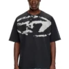 t-boxt-n14 T-Shirt mit Distressed-Flock-Logo