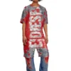 t-boxt-peel Logo-T-Shirt aus Destroyed-Jersey t-boxt-peel Logo-T-Shirt aus Destroyed-Jersey