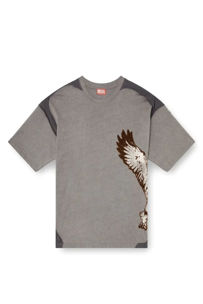 t-boxt-peeloff Peel-off-T-Shirt mit Adlerprint t-boxt-peeloff Peel-off-T-Shirt mit Adlerprint