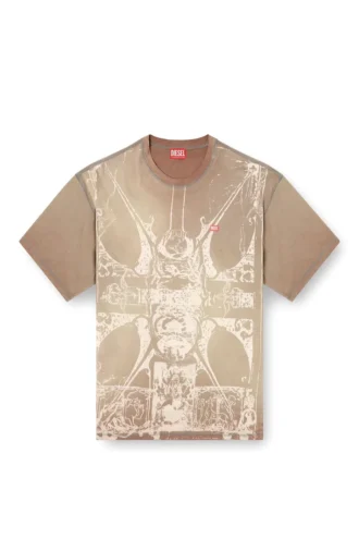 t-boxt-t13 T-Shirt mit tonalem mittelalterlichem Aufdruck