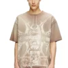 t-boxt-t13 T-Shirt mit tonalem mittelalterlichem Aufdruck t-boxt-t13 T-Shirt mit tonalem mittelalterlichem Aufdruck