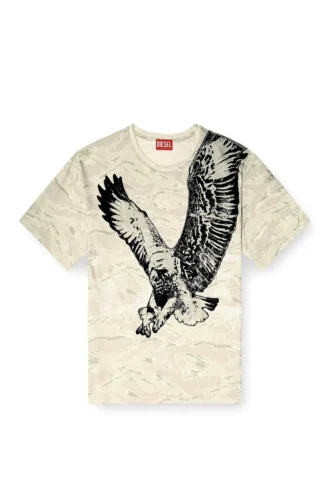 t-boxt-t14 Camo-T-Shirt mit Adler-Print