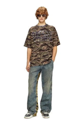 t-boxt-t22 Camo-T-Shirt mit Camo-Logo