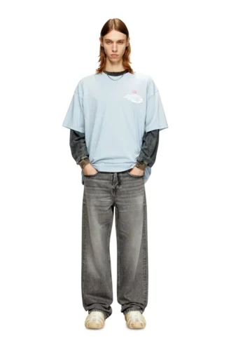 t-boxt-t23 Baumwoll-T-Shirt mit Grafikprint
