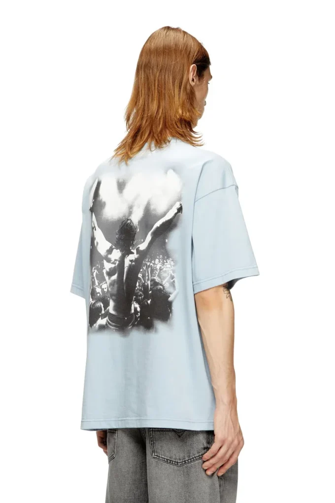 t-boxt-t23 Baumwoll-T-Shirt mit Grafikprint