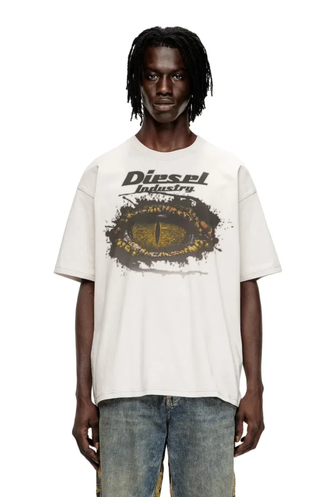 t-boxt-t25 Baumwoll-T-Shirt mit Digitaldruck