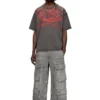 t-boxt-t5 Baumwoll-T-Shirt mit ovalem D-Print