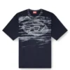 t-boxt-t5 Baumwoll-T-Shirt mit ovalem D-Print