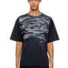 t-boxt-t5 Baumwoll-T-Shirt mit ovalem D-Print