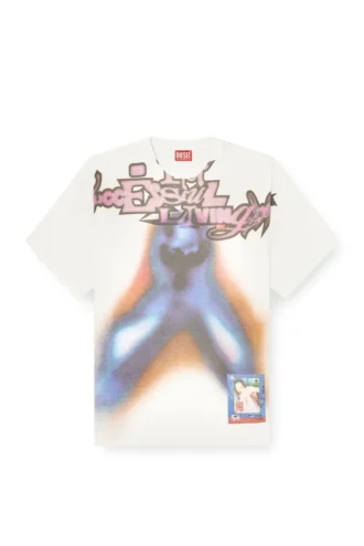 t-boxt-v13 Lockeres Baumwoll-T-Shirt mit Digitaldruck