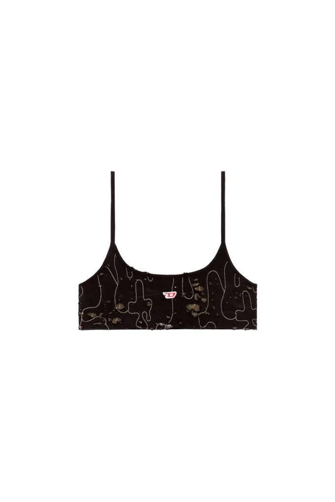 t-bra-dev Tüll-BH-Top mit Destroyed-Jersey
