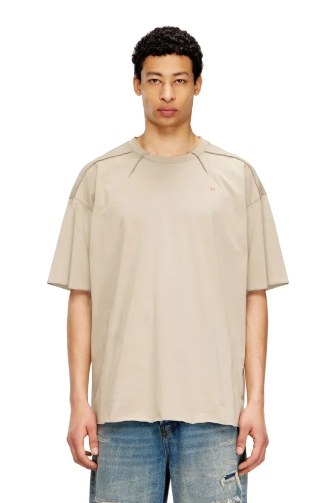 t-crahor-boxt-t1 Baumwoll-T-Shirt mit Mikro-Stickerei
