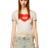t-ele Geripptes T-Shirt mit Wasserfarben-Herz D t-ele Geripptes T-Shirt mit Wasserfarben-Herz D