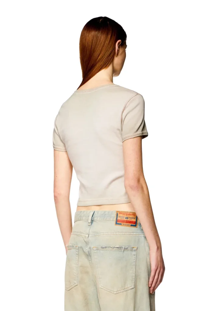 t-ele Geripptes T-Shirt mit Wasserfarben-Herz D t-ele Geripptes T-Shirt mit Wasserfarben-Herz D