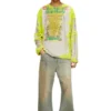 t-hassan-ls-a Langärmliges Nylon-T-Shirt mit Songtext-Print