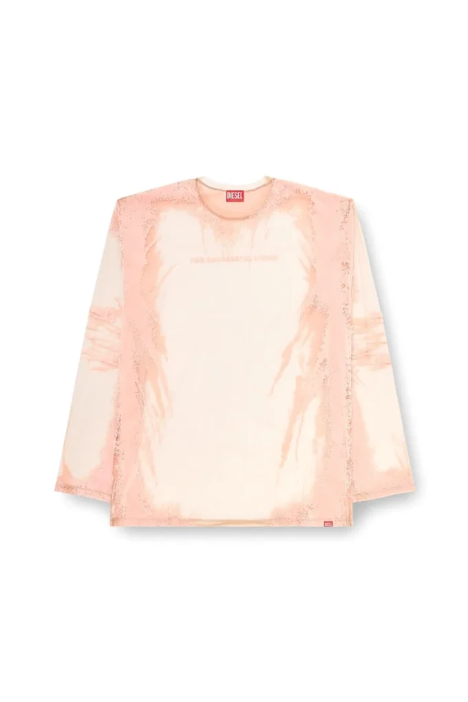 t-hassan-ls-a Langärmliges Nylon-T-Shirt mit Songtext-Print