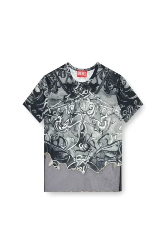 t-inlay Nylon-T-Shirt mit Heraldic-Print