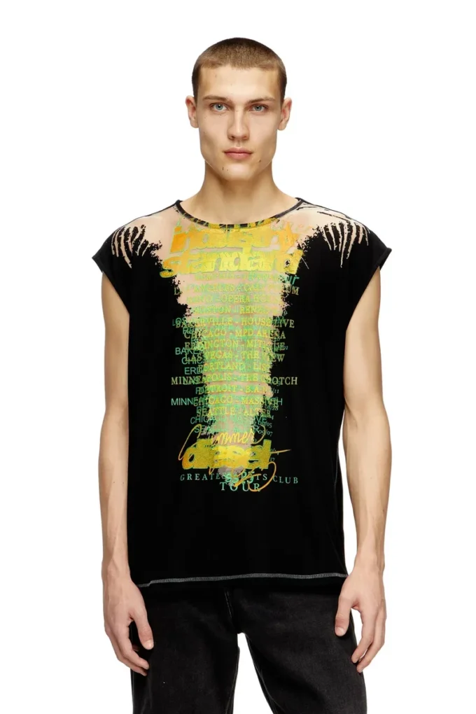 t-isak-a Ärmelloses T-Shirt mit Songtext-Print