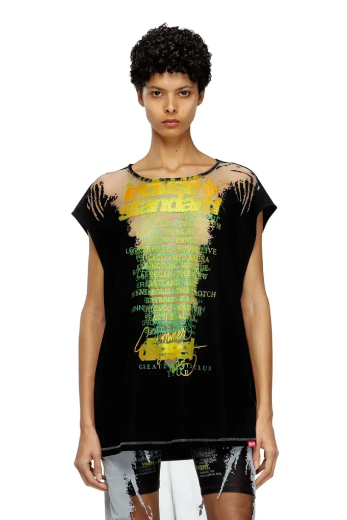 t-isak-a Ärmelloses T-Shirt mit Songtext-Print