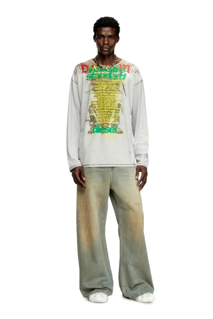 t-jerry-b Langarm-T-Shirt mit Songtext-Print