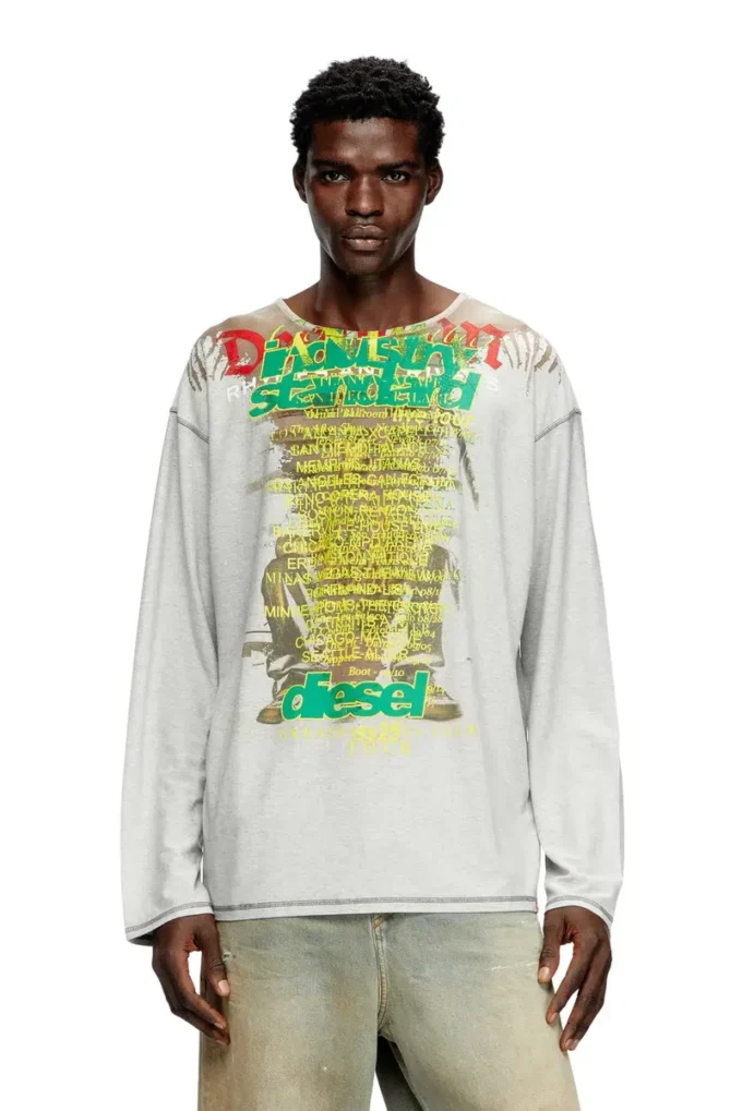 t-jerry-b Langarm-T-Shirt mit Songtext-Print