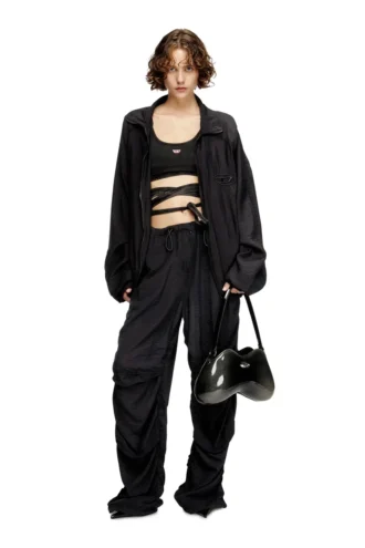 t-leya-tail-r1 Denim-Look-Top mit Wickelbändern