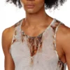 t-lifty-burn-art Tüll-Tanktop mit brennendem Plastikdruck