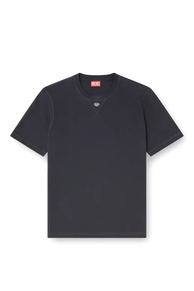 t-madjust-tr Reguläres T-Shirt mit Rundhalsausschnitt und ovalem D