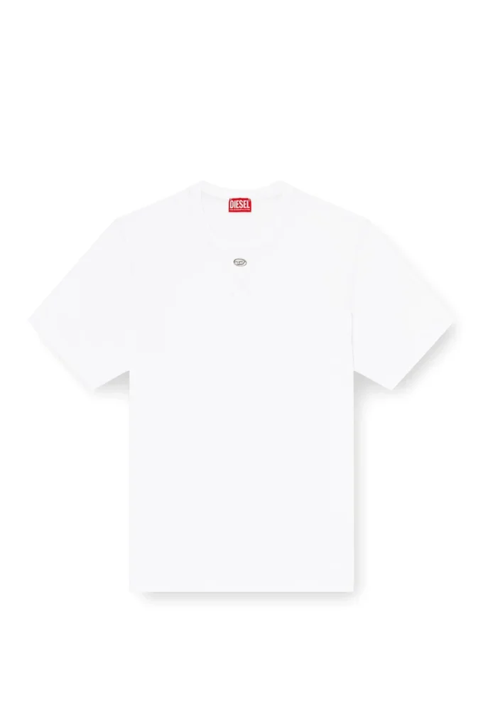 t-madjust-tr Reguläres T-Shirt mit Rundhalsausschnitt und ovalem D