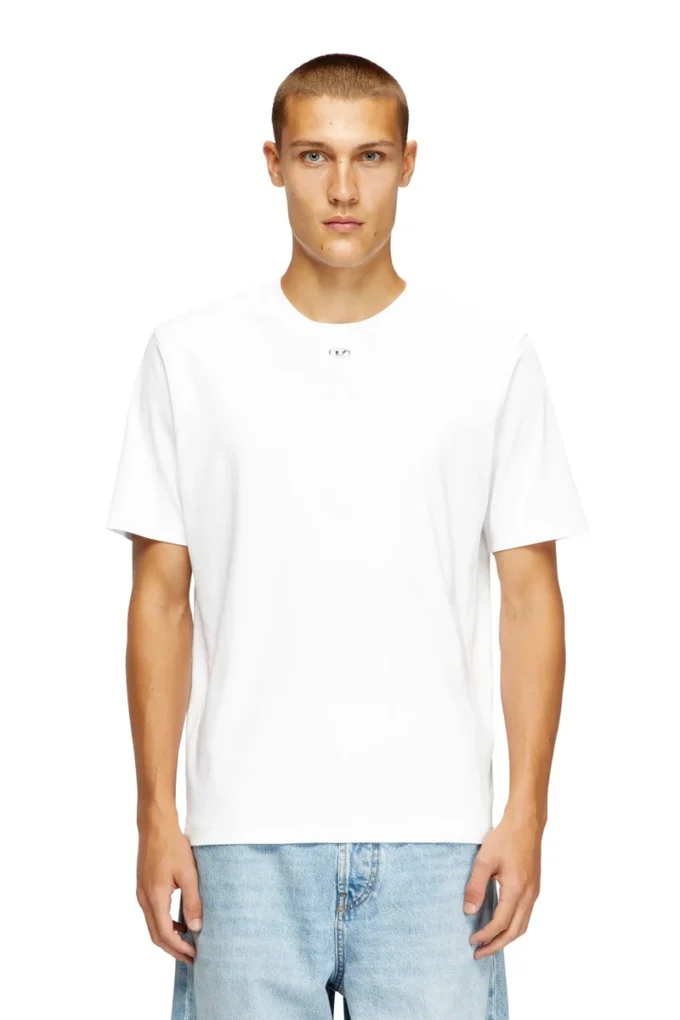 t-madjust-tr Reguläres T-Shirt mit Rundhalsausschnitt und ovalem D