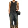 t-mely-sl Tanktop aus Jersey in Denim-Optik