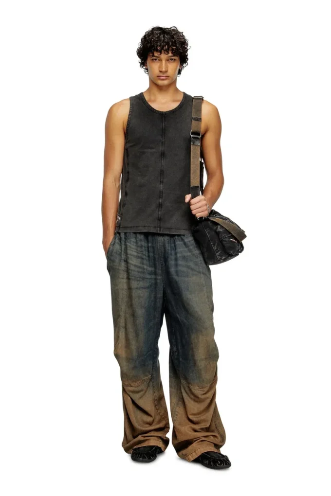 t-mely-sl Tanktop aus Jersey in Denim-Optik