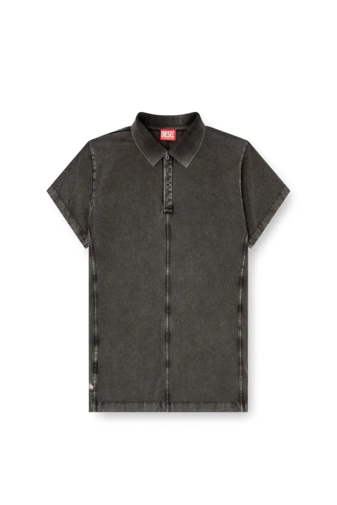 t-nomely Poloshirt aus Jersey in Denim-Optik