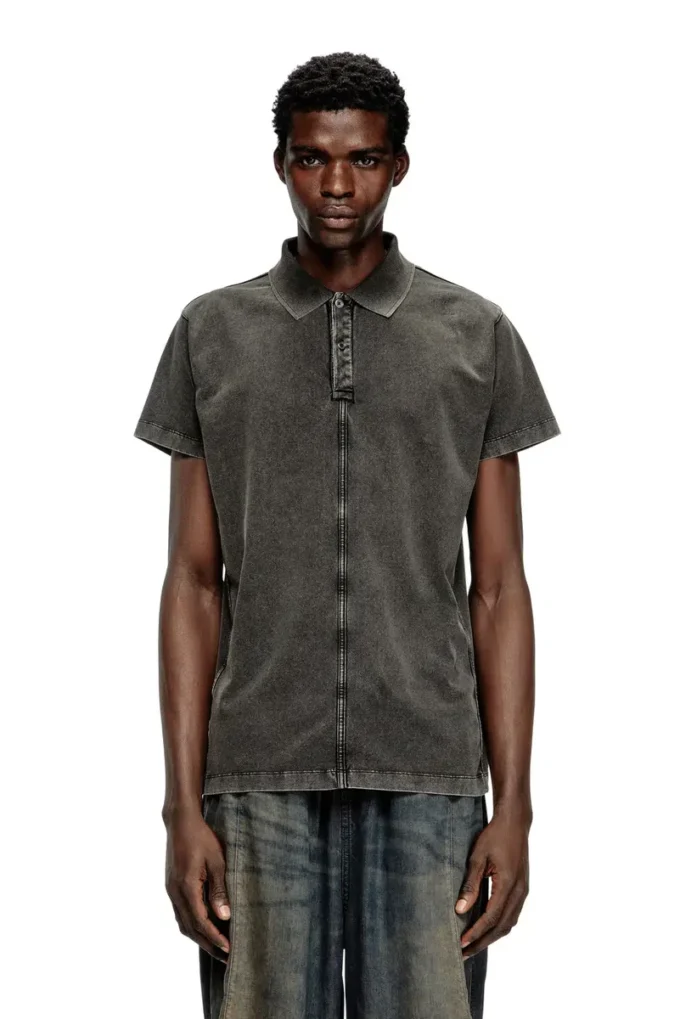t-nomely Poloshirt aus Jersey in Denim-Optik
