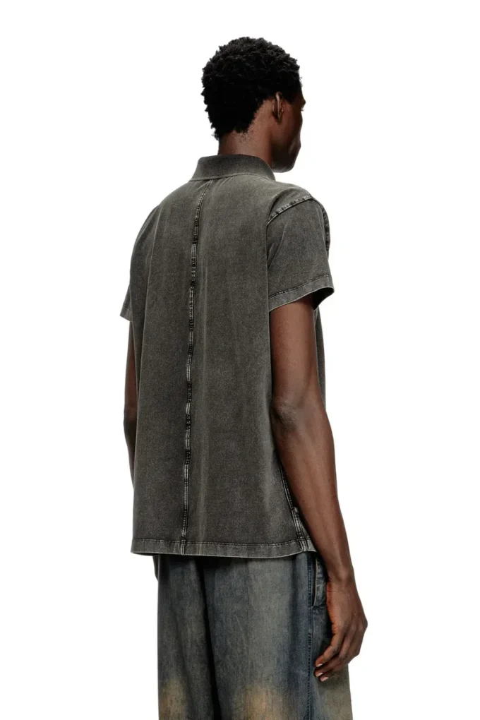 t-nomely Poloshirt aus Jersey in Denim-Optik