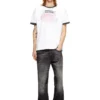 t-norm-cuff Baumwoll-T-Shirt mit Digitaldruck