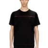 t-norm-piping T-Shirt mit kontrastfarbener Paspelierung