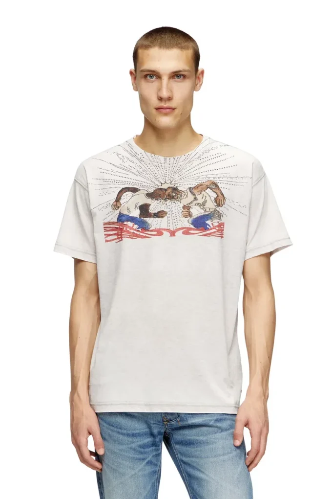 t-norm-t15 T-Shirt mit Strassstein-Grafik