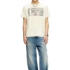 t-norm-t2 Slogan-T-Shirt mit Burnout-Waschung