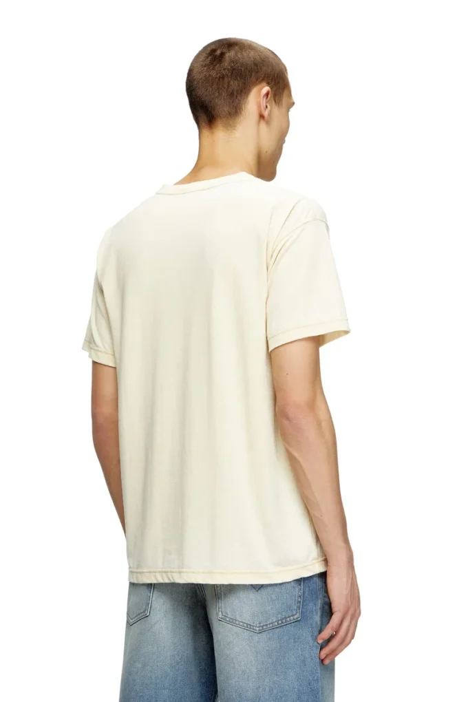 t-norm-t2 Slogan-T-Shirt mit Burnout-Waschung