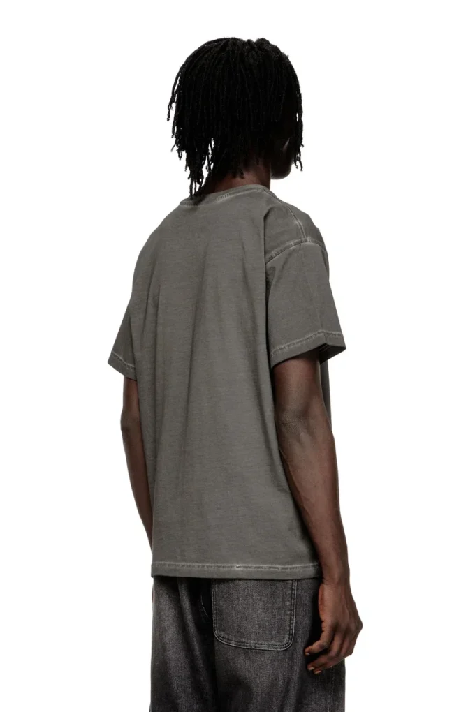 t-norm-t7 Baumwoll-T-Shirt mit Rundhalsausschnitt und Print
