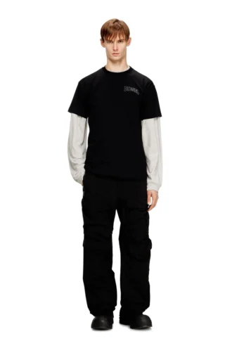 t-norm-v16 Klassisches Baumwoll-T-Shirt mit Diesel-Stickerei