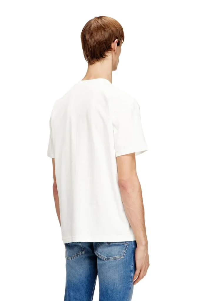 t-norm-v16 Klassisches Baumwoll-T-Shirt mit Diesel-Stickerei t-norm-v16 Klassisches Baumwoll-T-Shirt mit Diesel-Stickerei