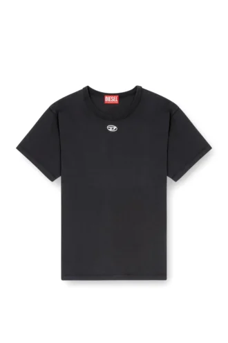 t-normy-od-s1 Baumwoll-T-Shirt mit metallischem Oval D