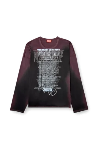 t-olavi-aa Langärmliges Tech-Jersey-T-Shirt mit Songtext-Print