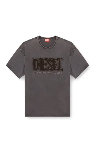 t-rawboxt T-Shirt mit Applikationslogo und offener Kante