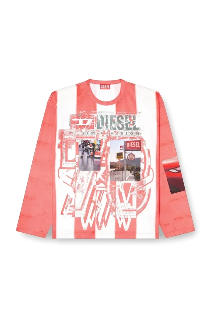t-ruby Gestreiftes Langarm-T-Shirt mit Foto-Patches t-ruby Gestreiftes Langarm-T-Shirt mit Foto-Patches