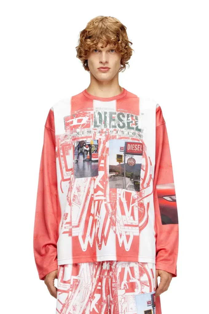 t-ruby Gestreiftes Langarm-T-Shirt mit Foto-Patches t-ruby Gestreiftes Langarm-T-Shirt mit Foto-Patches